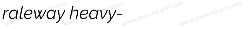 raleway heavy字体转换